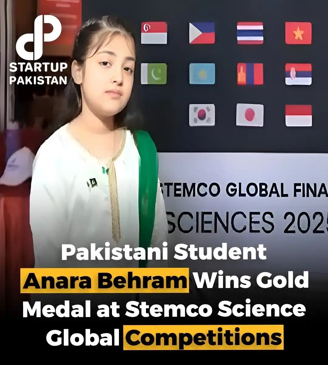 Image from M. Zahid Iqbal - PakEduCareer Educational Updates: *Pakistani 🇵🇰 student Anara Behram Durrani has won a gold medal🥇 at...