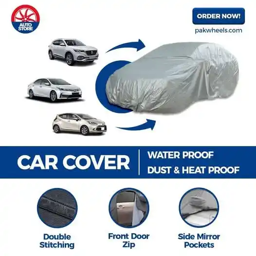 Image from PakWheels: Gari ki ultimate protection! Dust, dirt aur mausam ki saari tensions k...