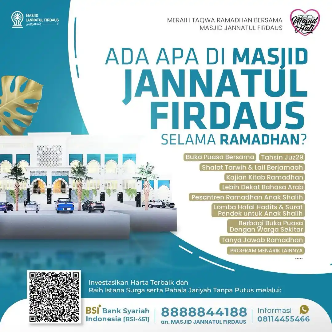 Image from PELAJAR SUNNAH: MERAIH TAQWA RAMADHAN BERSAMA MASJID JANNATUL FIRDAUS Ada Apa di Masj...