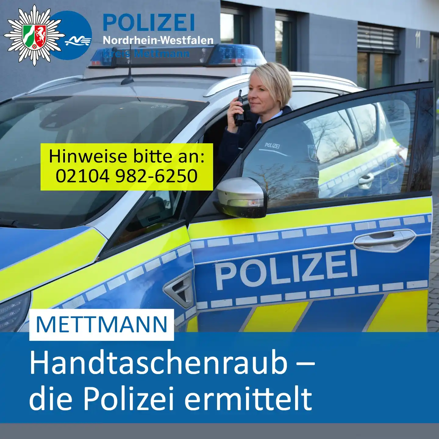 Image from Polizei NRW Mettmann: <a class="text-blue-500 hover:underline cursor-pointer" href="/hashtag...