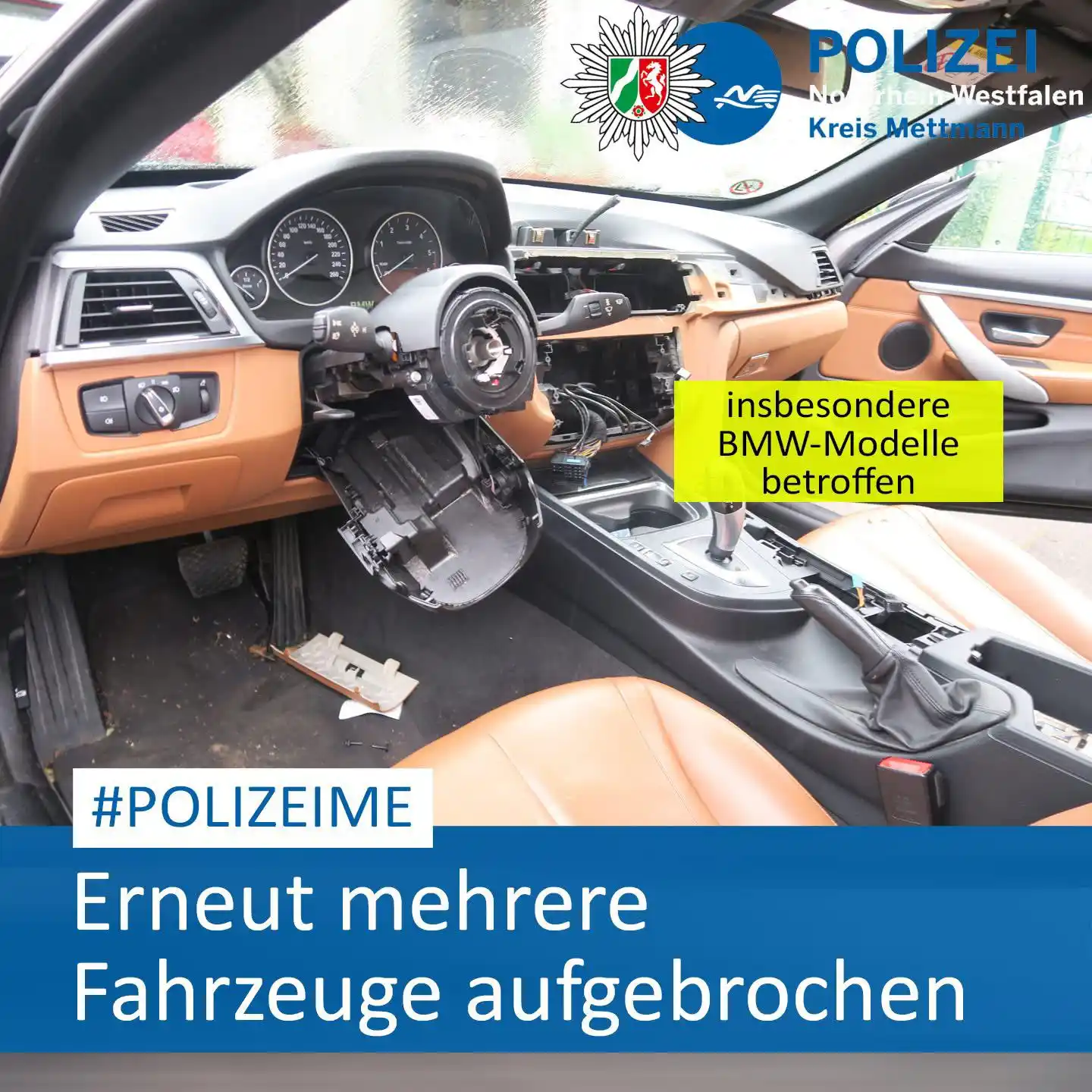 Image from Polizei NRW Mettmann: *MonheimAmRhein / Erkrath*: Erneut mehrere Fahrzeuge aufgebrochen - Le...