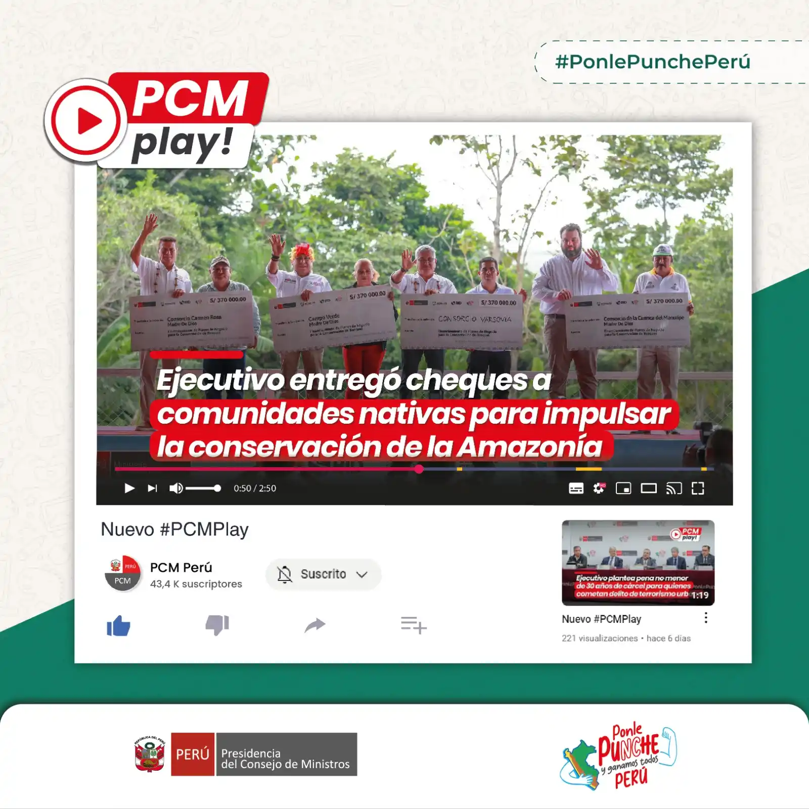 Image from Presidencia del Consejo de Ministros PCM: 🇵🇪 *Hoy en <a class="text-blue-500 hover:underline cursor-pointer" h...