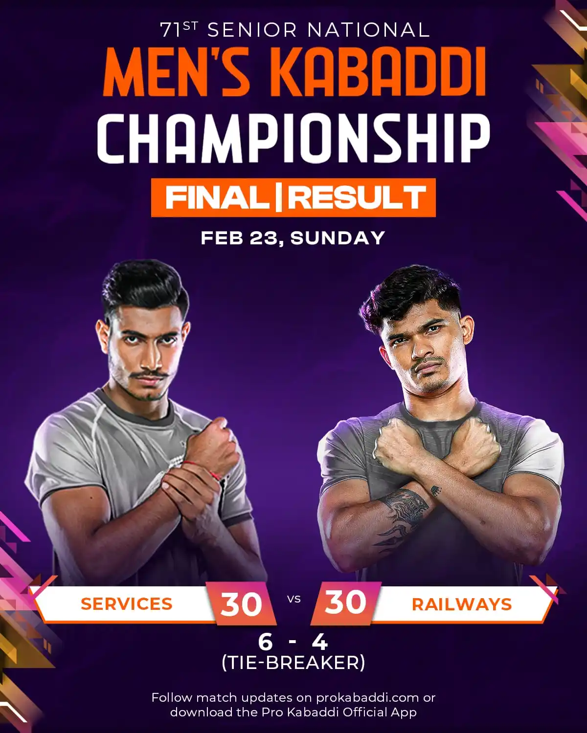 Image from Pro Kabaddi League: *TEAM SERVICES have established their reign at the <a class="text-blue...