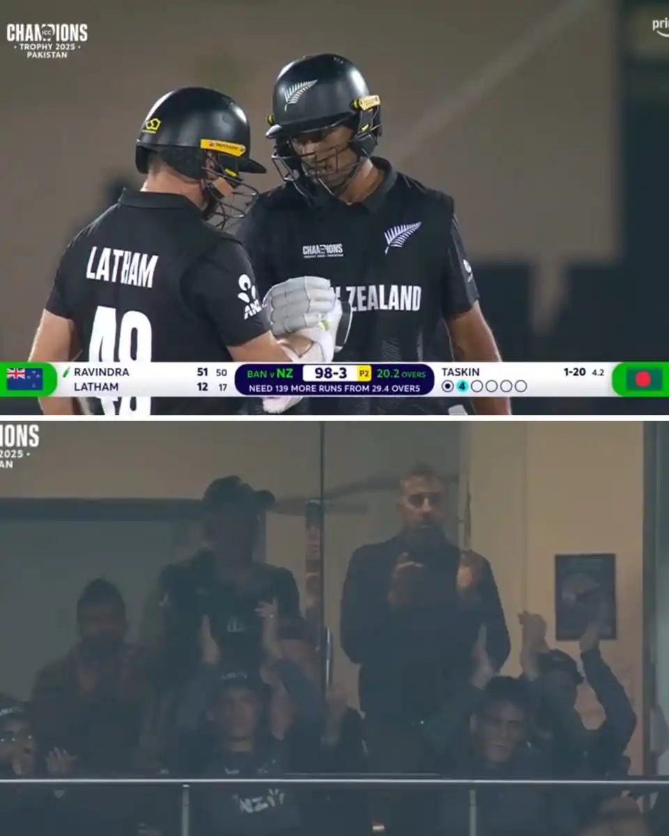 Image from PTV Cricket News: 50 FOR RACHIN RAVINDRA! 👏 <a class="text-blue-500 hover:underline cu...