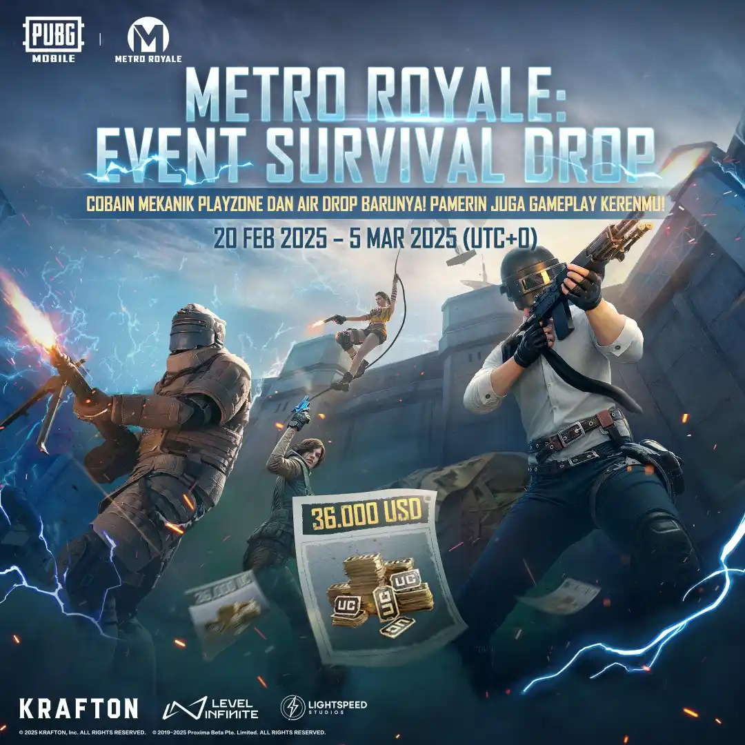 Image from PUBG MOBILE Indonesia: Mekanik Airdrop dan Playzone baru telah tiba di mode Metro Royale!🪂🔥...