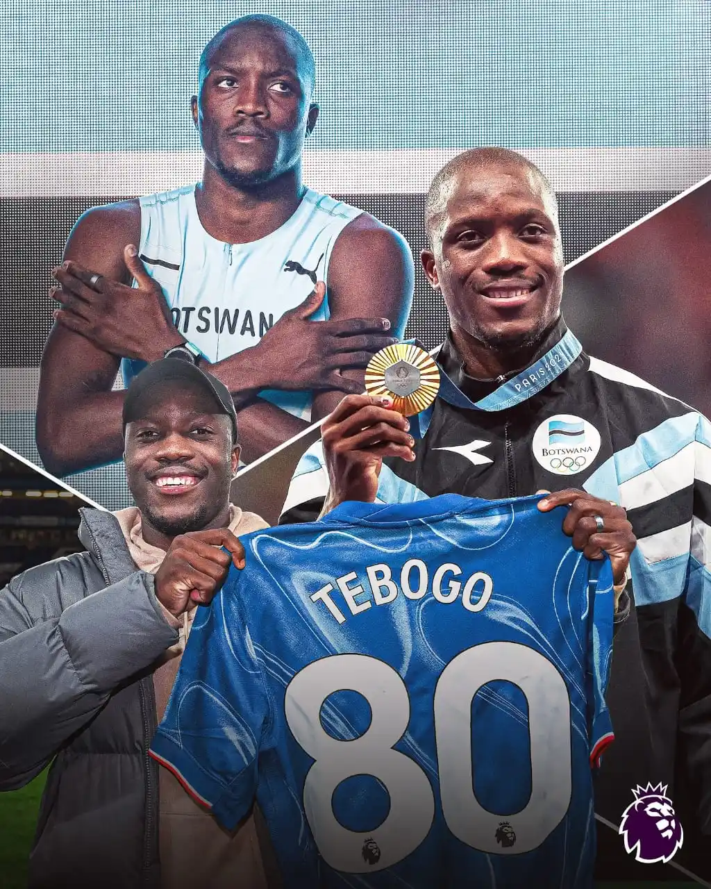 Image from Pulse Sports Kenya : Letsile Tebogo was at Stamford Bridge for Chelsea V. Southampton clash...