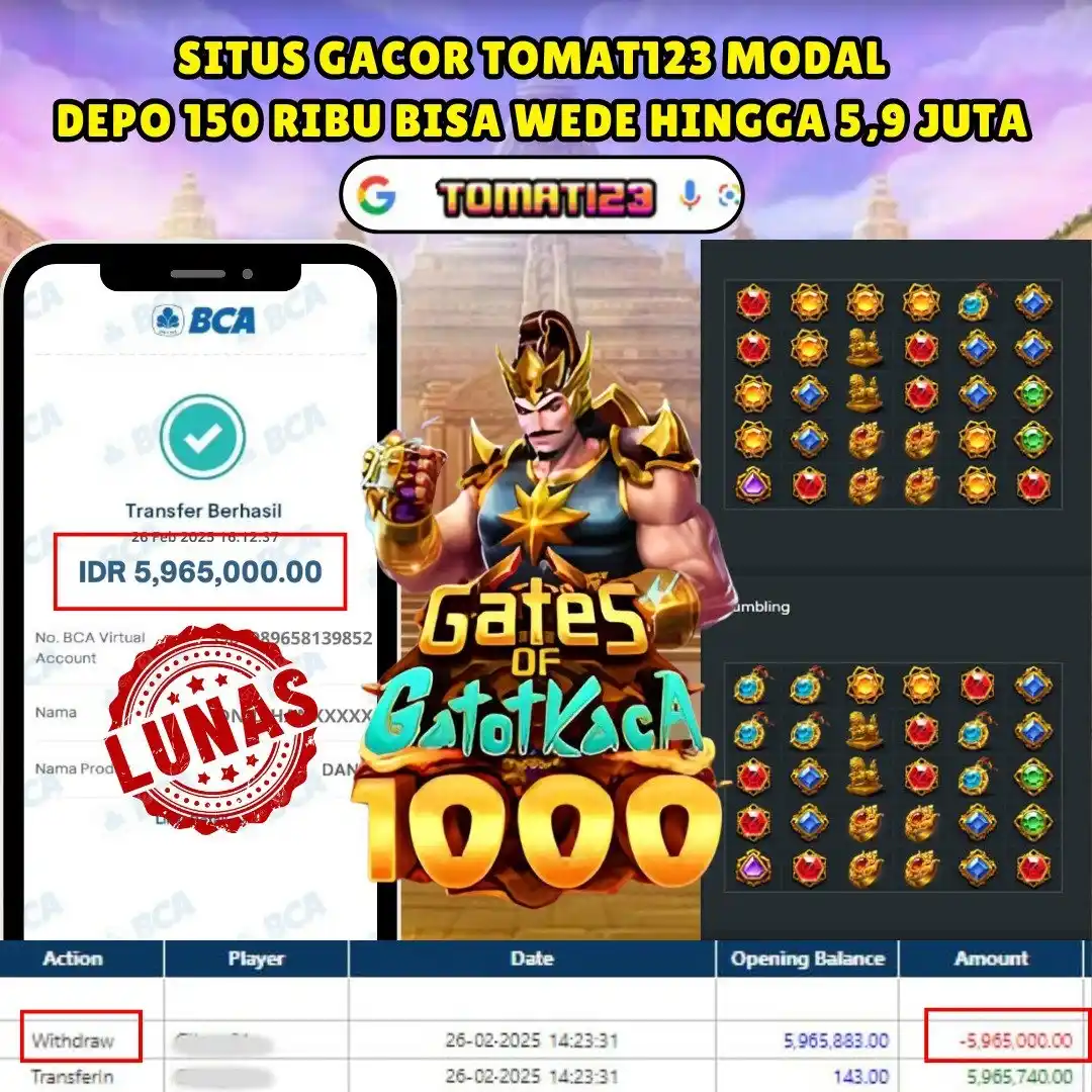Image from Tempat cuan bareng: 🔥MUDAHNYA MAIN DI GATOT KACA GAMPANG JEPE🔥 Selamat kepada : 🎮 User...