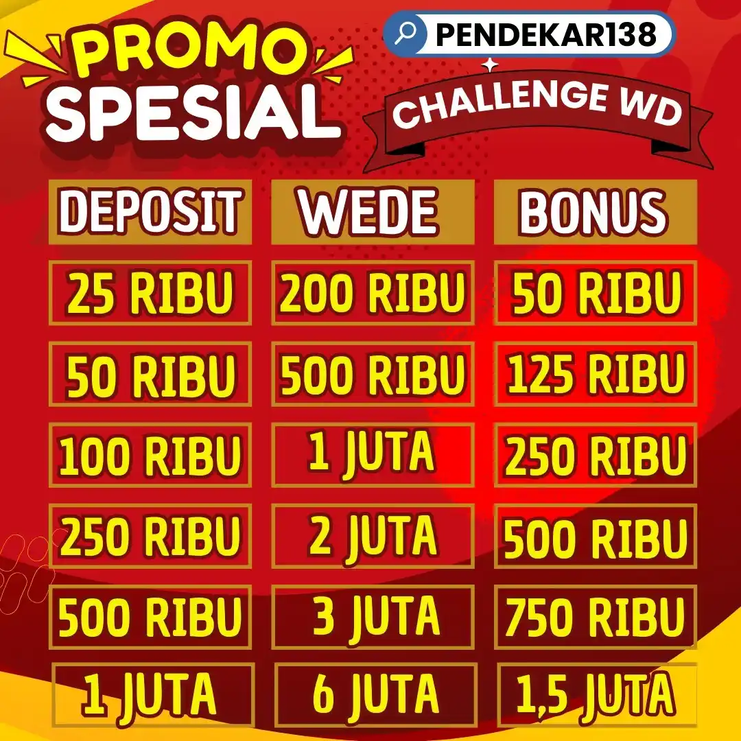 Image from Serba Gen Z: *EVENT CHALLENGE WD PENDEKAR138* bonus event sudah aktif, member bisa...