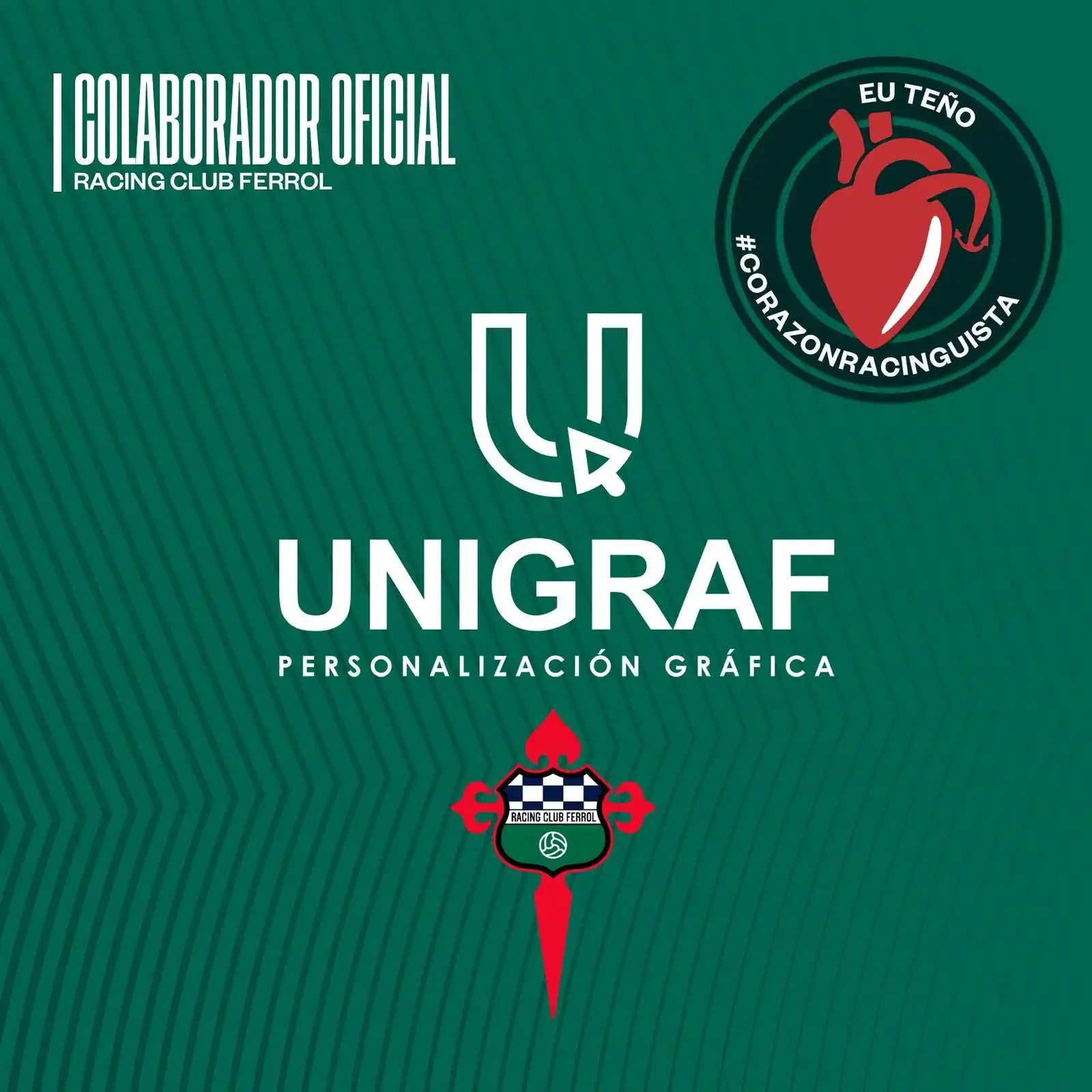 Image from Racing Club Ferrol: 💚 Unigraf reforza o seu compromiso co Racing Club Ferrol Grazas por ...