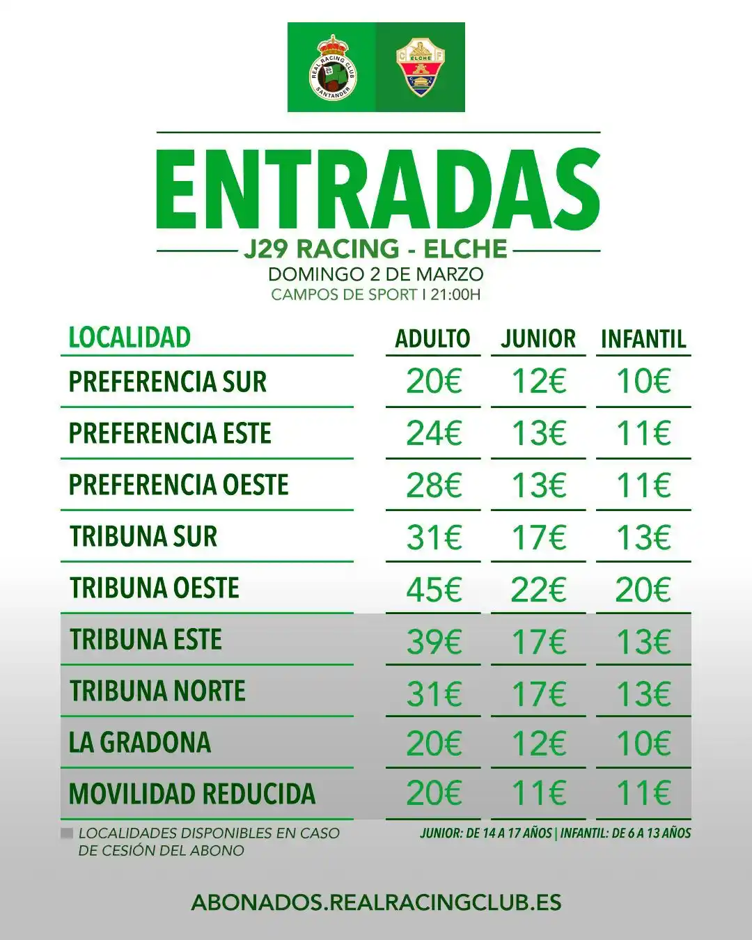 Image from Real Racing Club: 🎟️ Comienza la venta anticipada de entradas para la visita del Elche ...