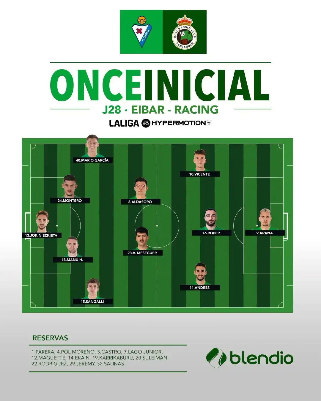 Image from Real Racing Club: 🚨 ¡Ya conocemos el once que presentará José Alberto de inicio hoy en ...