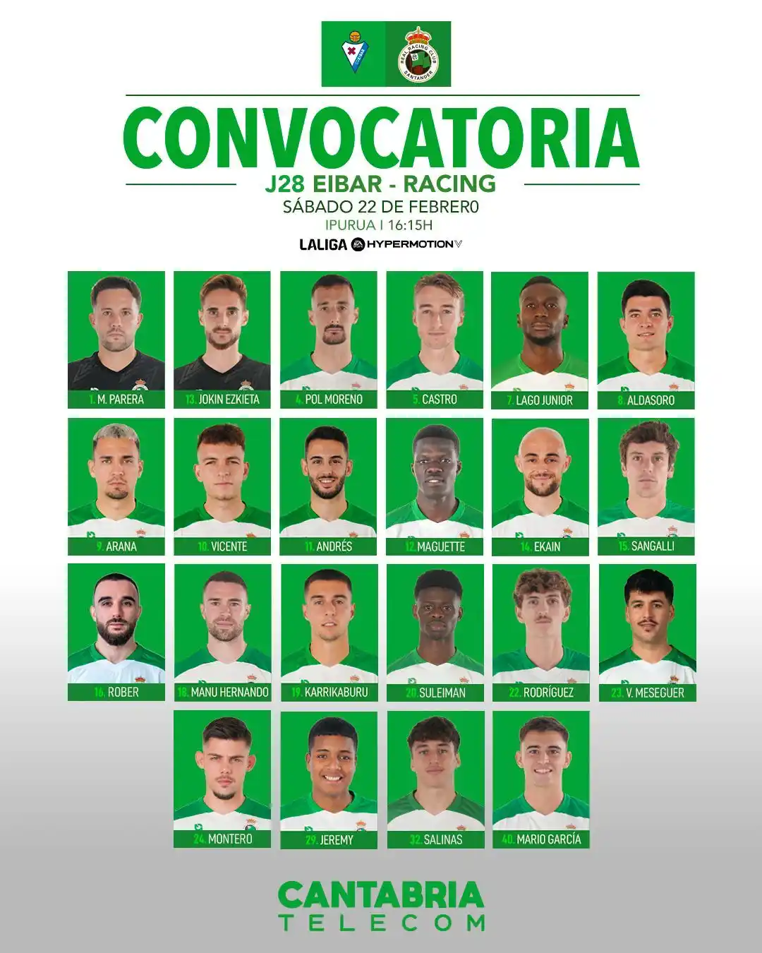 Image from Real Racing Club: ℹ️ Jorge Salinas sustituye a Saúl García en la convocatoria de hoy <a ...