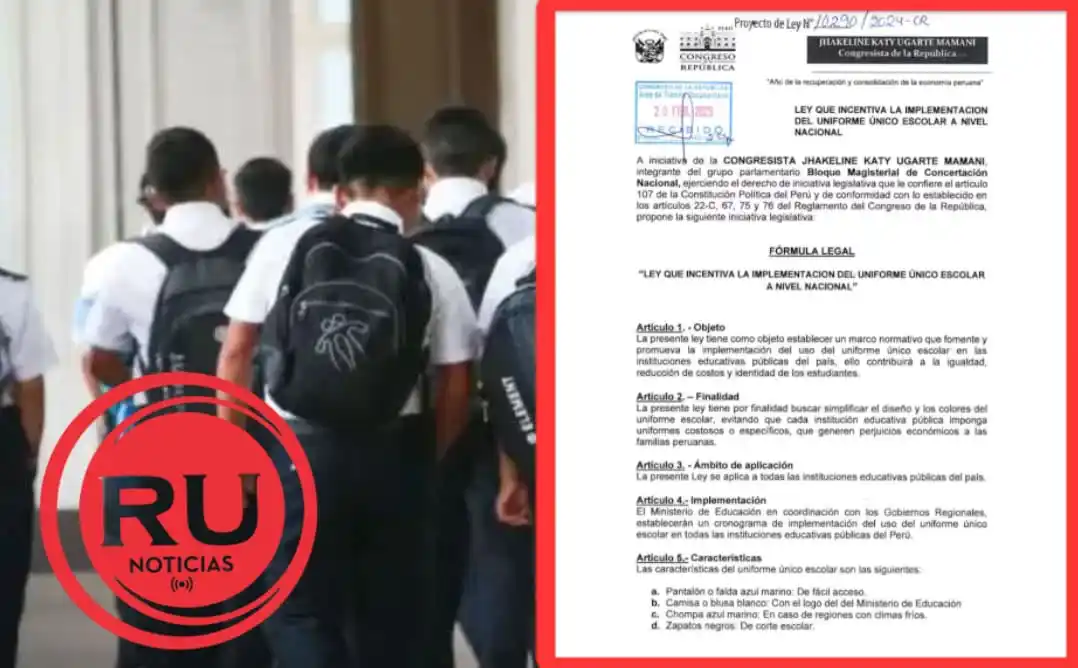 Image from REDES UCAYALI NOTICIAS🌎: ((🔴)) ATENCION: PROPONEN USO DE UNIFORME ESCOLAR UNICO PARA TODOS LOS...