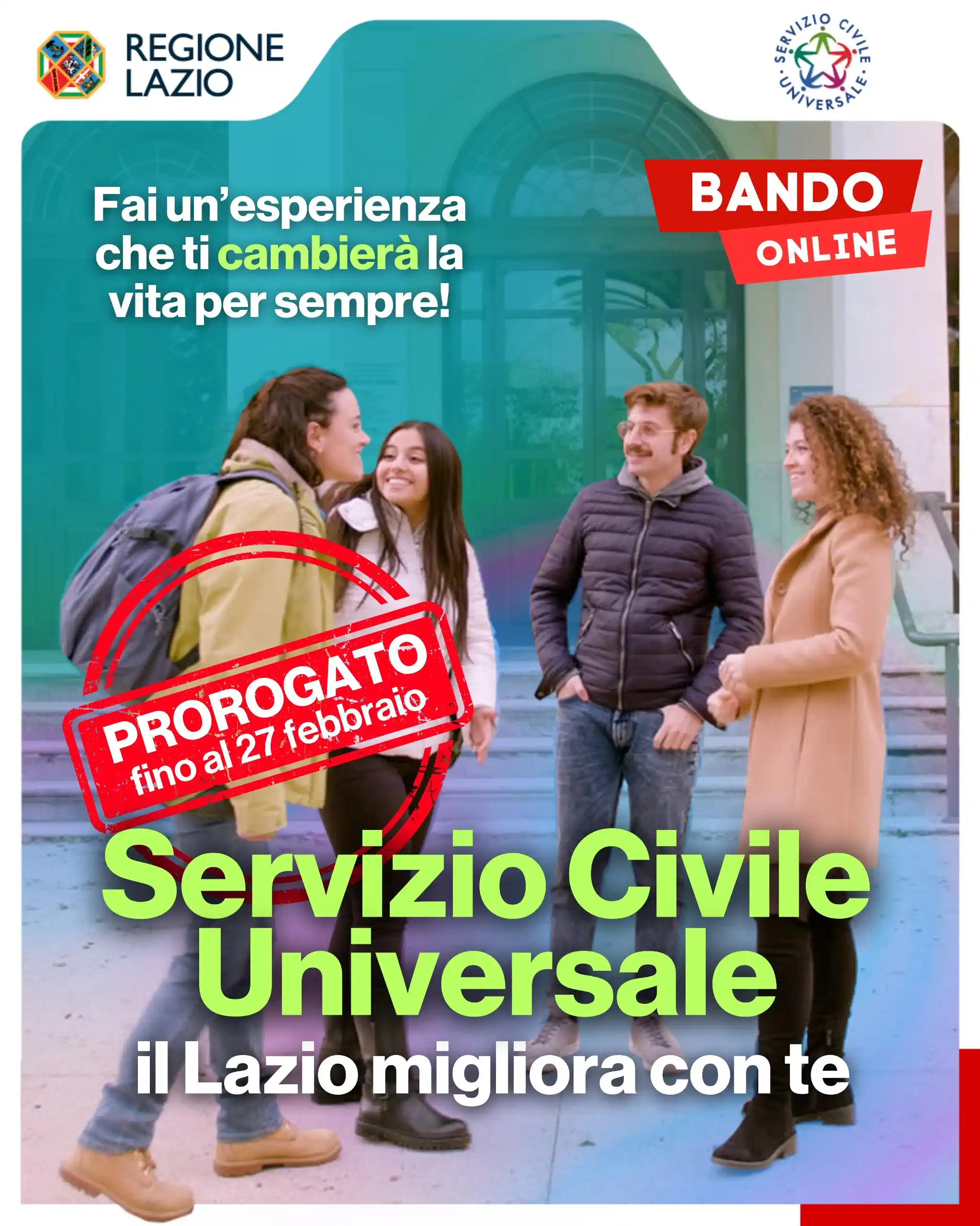 Image from Regione Lazio: 🧢 Prorogato il bando del *Servizio Civile Universale*: c'è tempo *fin...