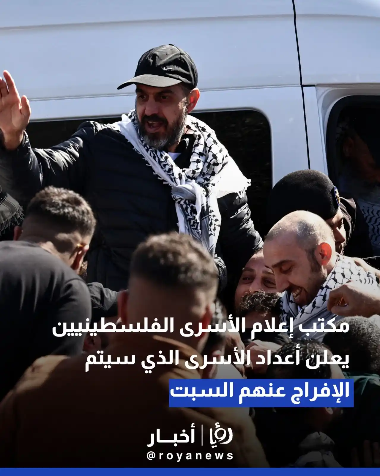 Image from Roya Palestine - رؤيا فلسطين: مكتب إعلام الأسرى الفلسطينيين يعلن أعداد الأسرى الذي سيتم الإفراج عنهم...