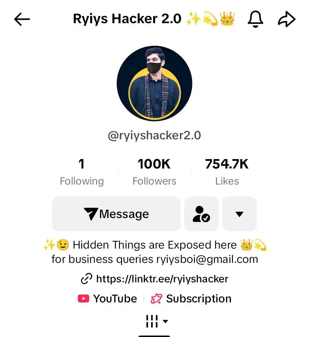 Ryiys Hacker post