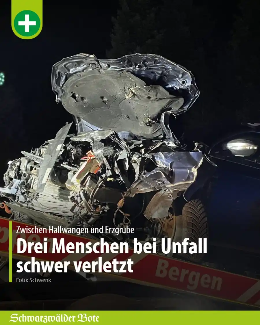 Image from Schwarzwälder Bote: 🚨Bei einem Unfall zwischen *Seewald-Erzgrube und Dornstetten Hallwang...