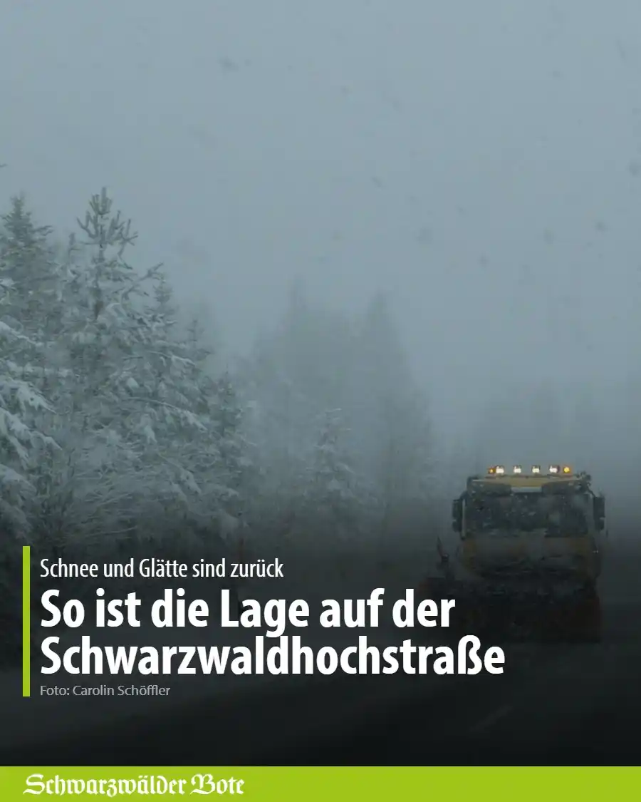 Image from Schwarzwälder Bote: ❄️🌨️ Der Winter ist zurück. *Neuschnee und Glätte* sorgten am Mittwoc...