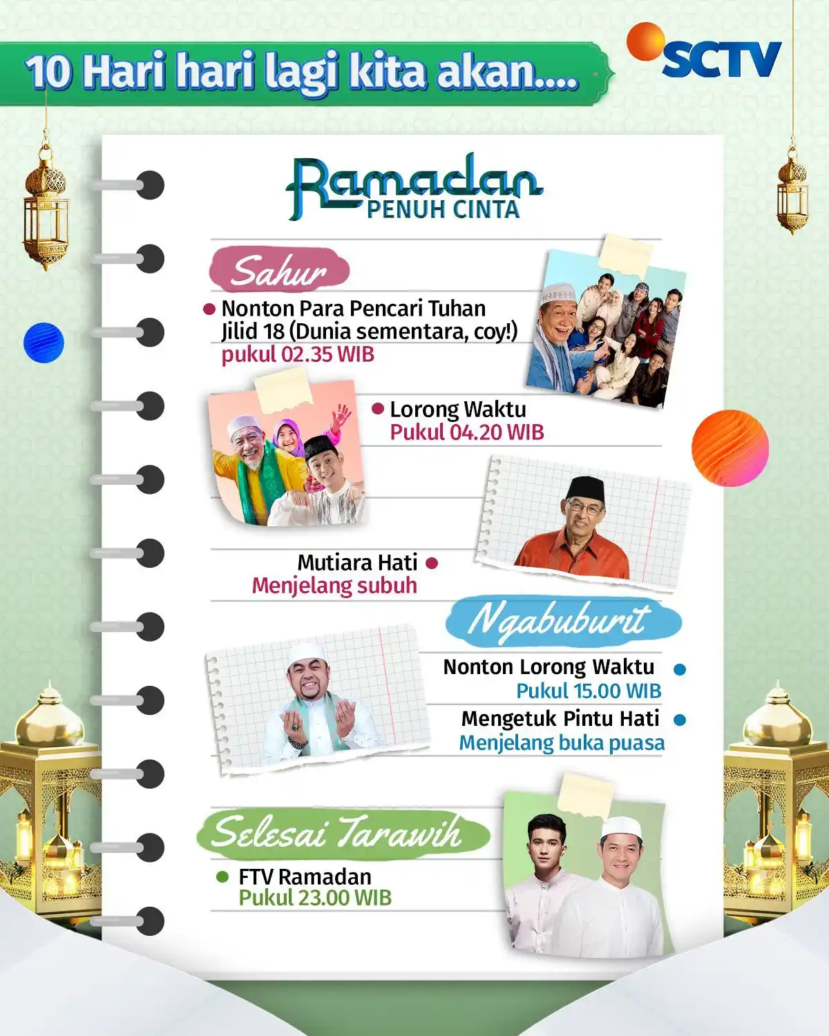 Image from SCTV: Ramadan Penuh Cinta tinggal 10 hari lagi! ✨ Ini dia list dari Mimin y...