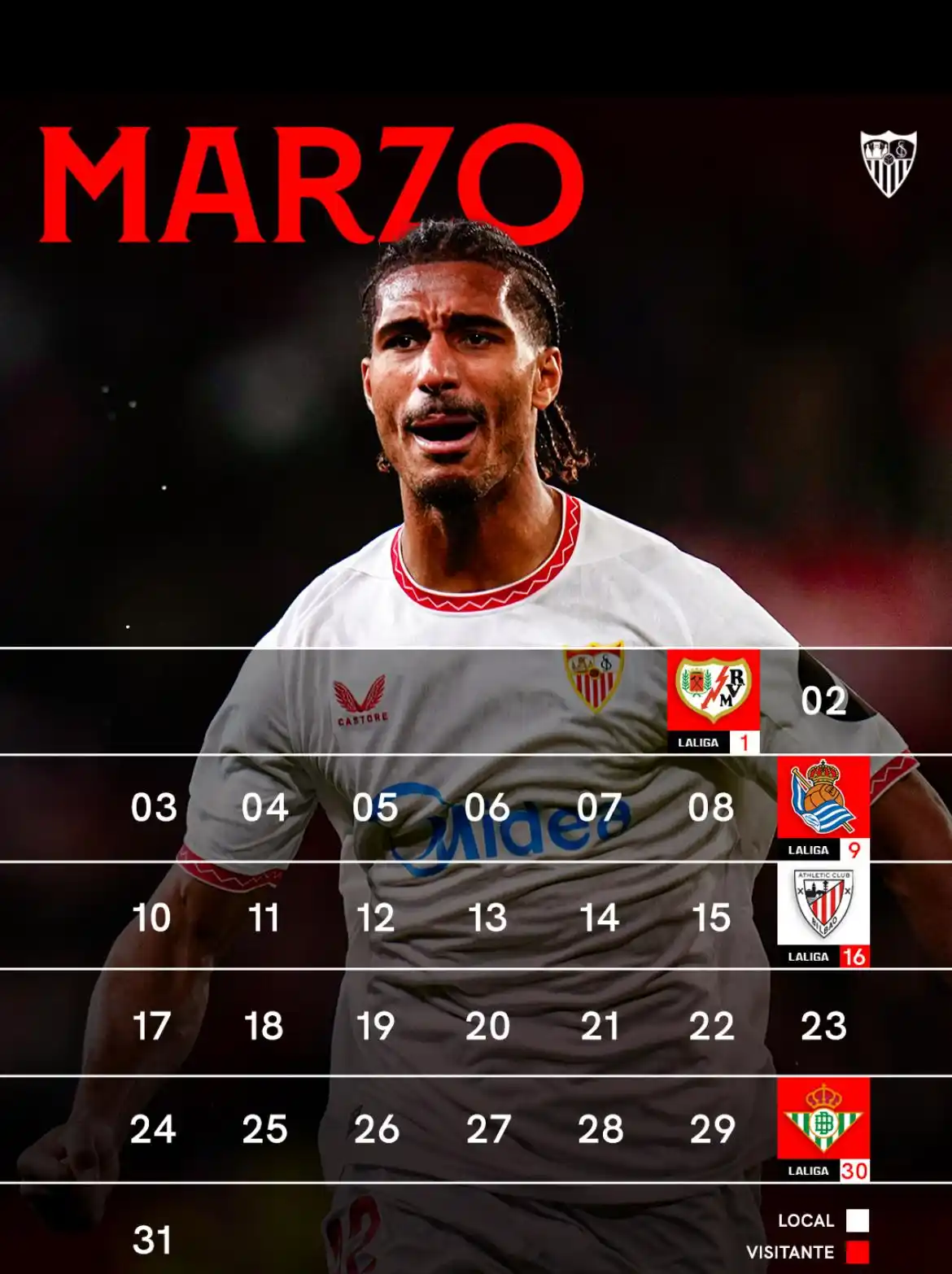 Image from Sevilla FC: 🗓️ ¡Bienvenido, marzo! 💪🏼 <a class="text-blue-500 hover:underline ...