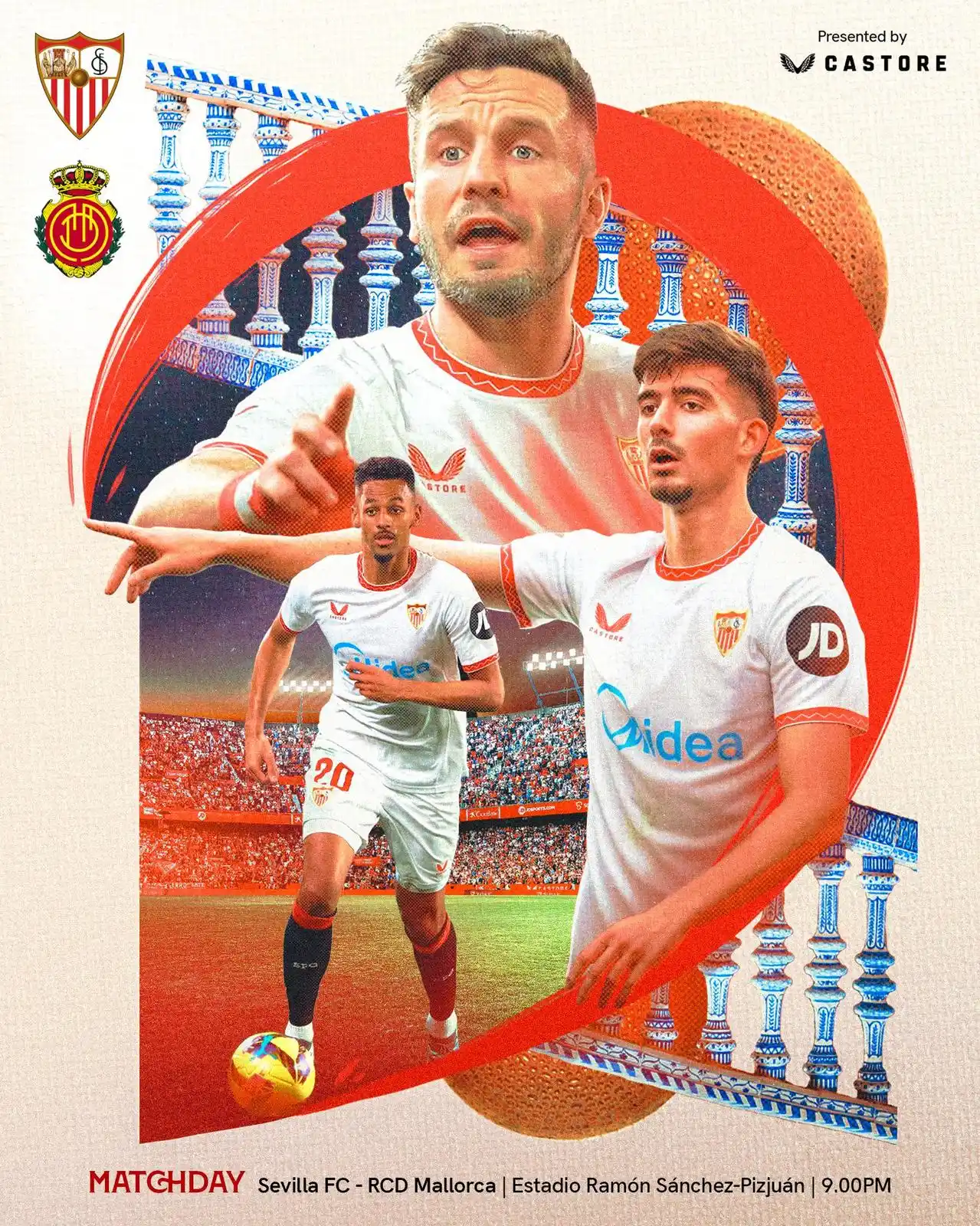 Image from Sevilla FC: ⚽️ ¡Hoy jugamos en el Ramón Sánchez-Pizjuán! 🏟️ 🔜 <a class="text-bl...