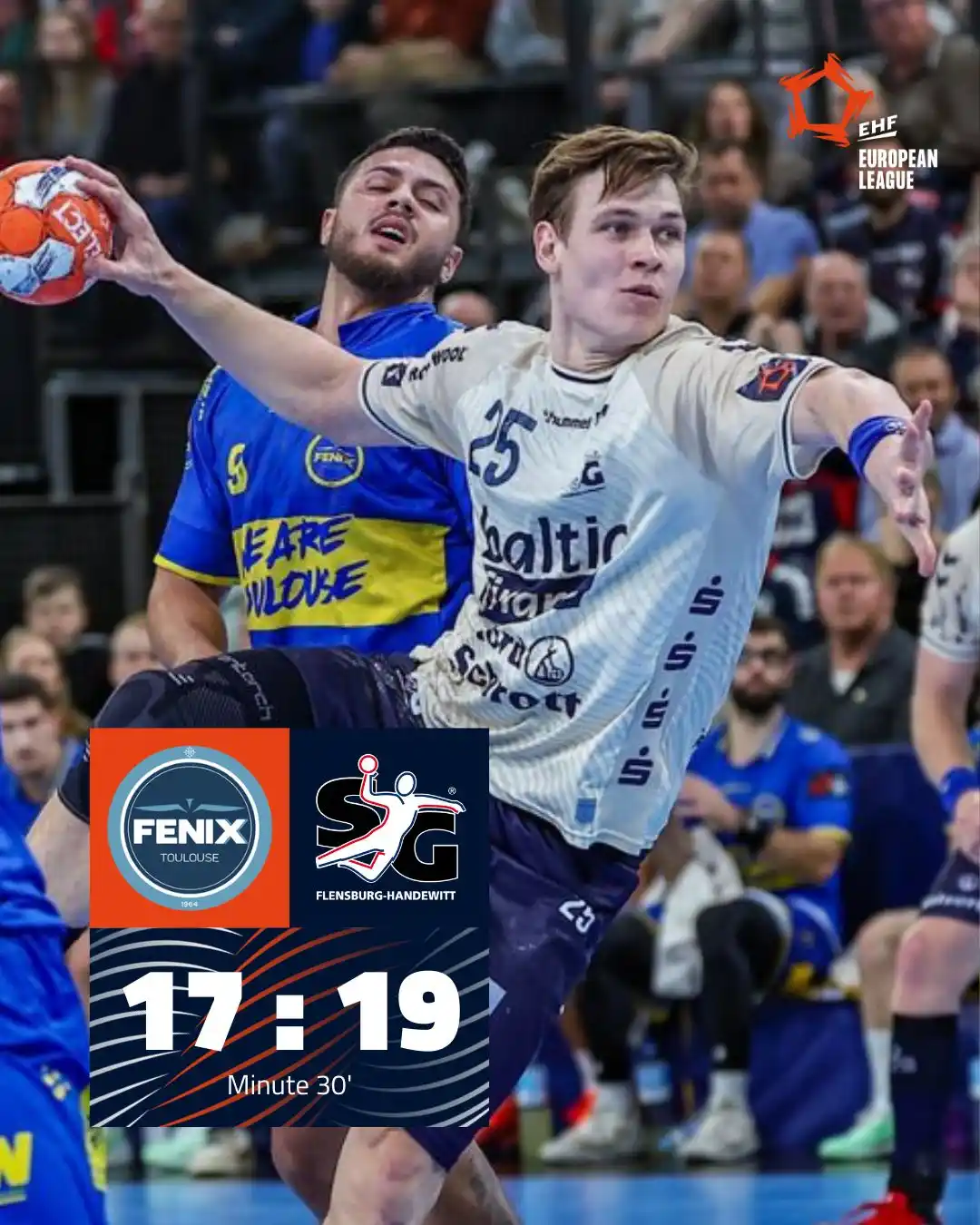 Image from SG Flensburg-Handewitt: Pause in Toulouse ⏸️ Wir starten gut in die Partie und führen nach 30...