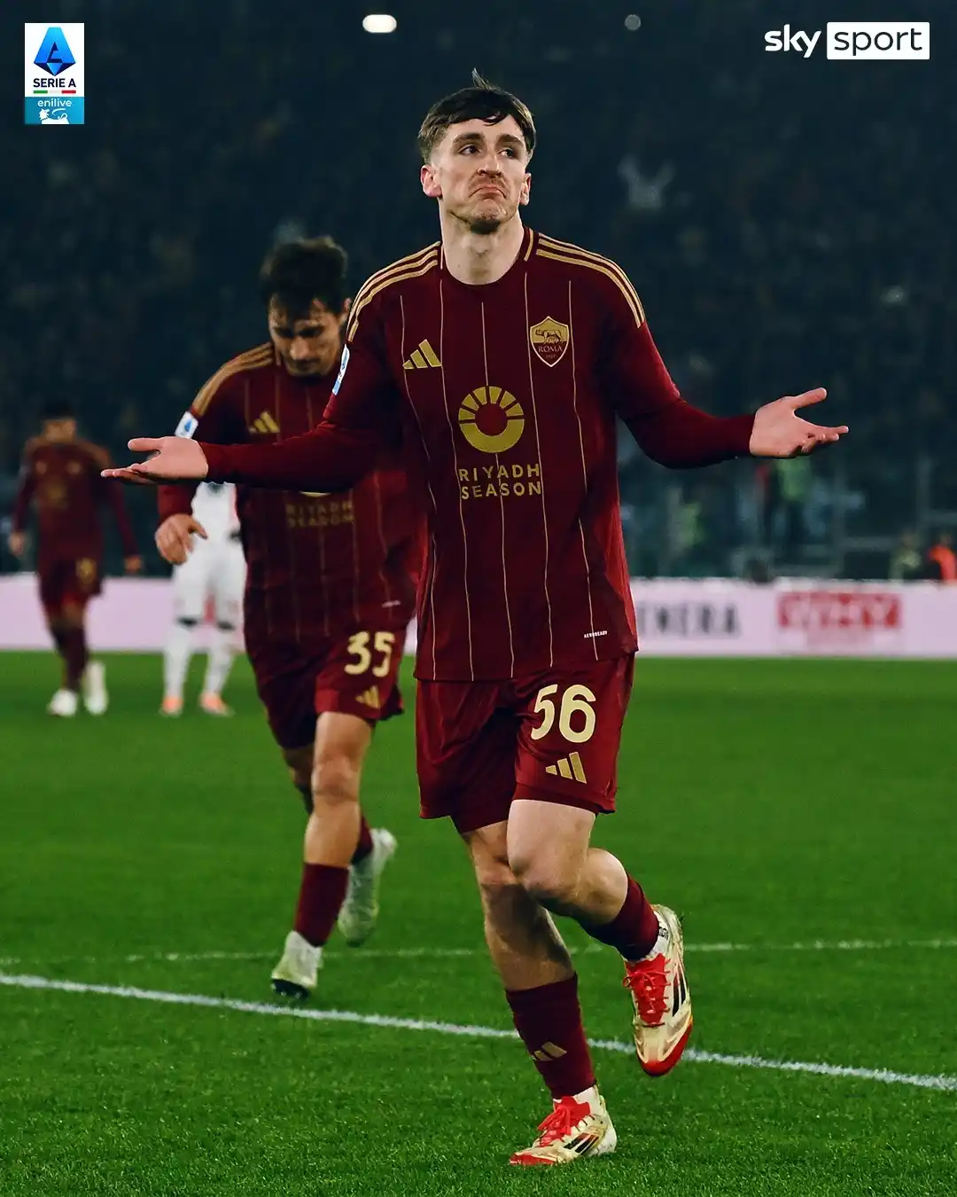 Image from Sky Sport Italia: _La Roma trova il doppio vantaggio in poco più di mezz'ora_   *LIVE* �...