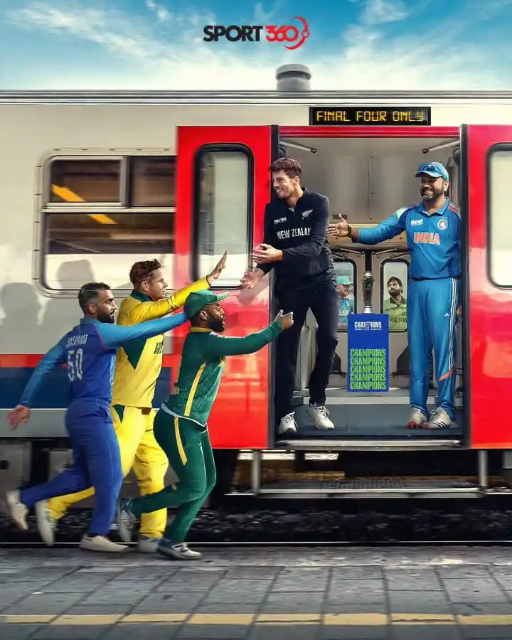 Image from 𝑺𝑳 𝑪𝑹𝑰𝑪 𝑰𝑵𝑭𝑶©🏏🇱🇰: The Champions Trophy semi-final train is leaving the station soon 🚆🏆...