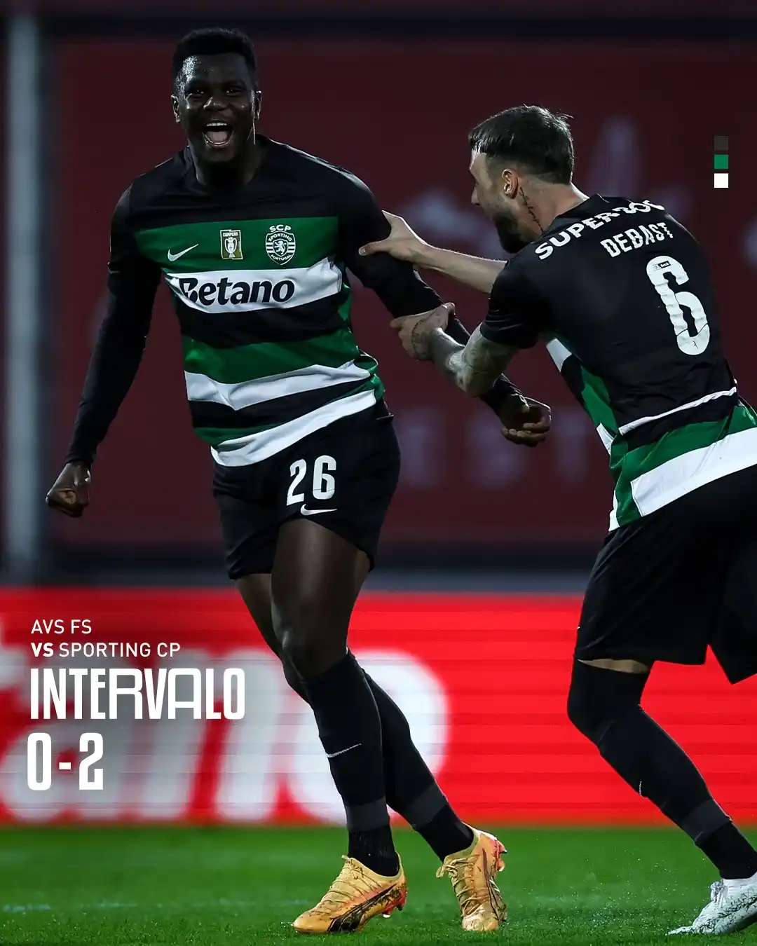 Image from Sporting CP: ⏸ Os Leões vão para o descanso na frente do marcador 💪 ⚽ Diomande e ...