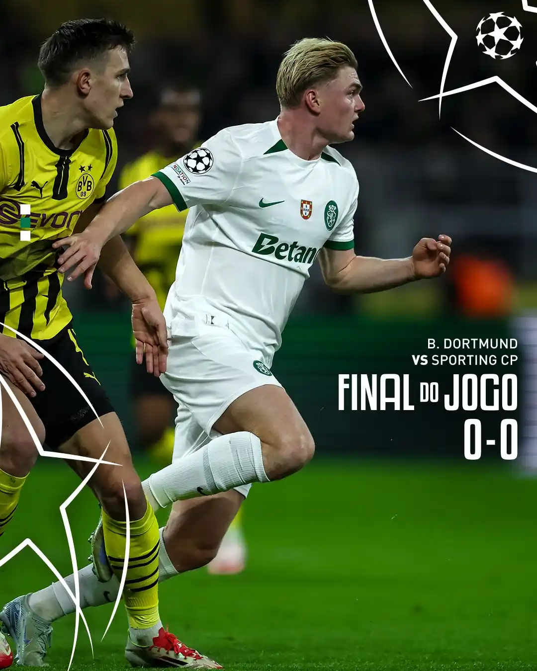 Image from Sporting CP: ⏹ Empate em Dortmund e os Leões terminam a sua caminhada na UEFA Champ...