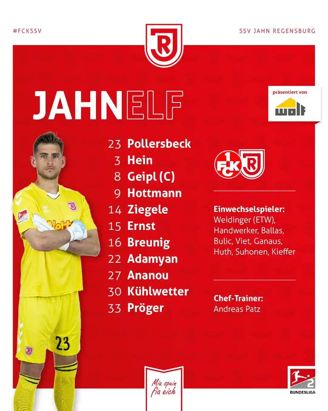 Image from SSV Jahn Regensburg: 𝗔𝘂𝗳𝘀𝘁𝗲𝗹𝗹𝘂𝗻𝗴 👀 FORZA JAHNELF ⚪️🔴 Auch Jahn Klassik Partne...