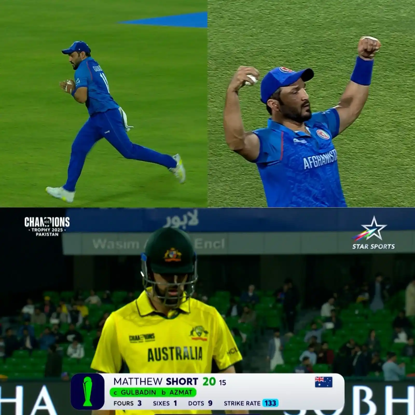 Image from Star Sports India: *Azmat Strikes! 🔥🏏* _Azmatullah Omarzai gets his reward! A sharp ca...
