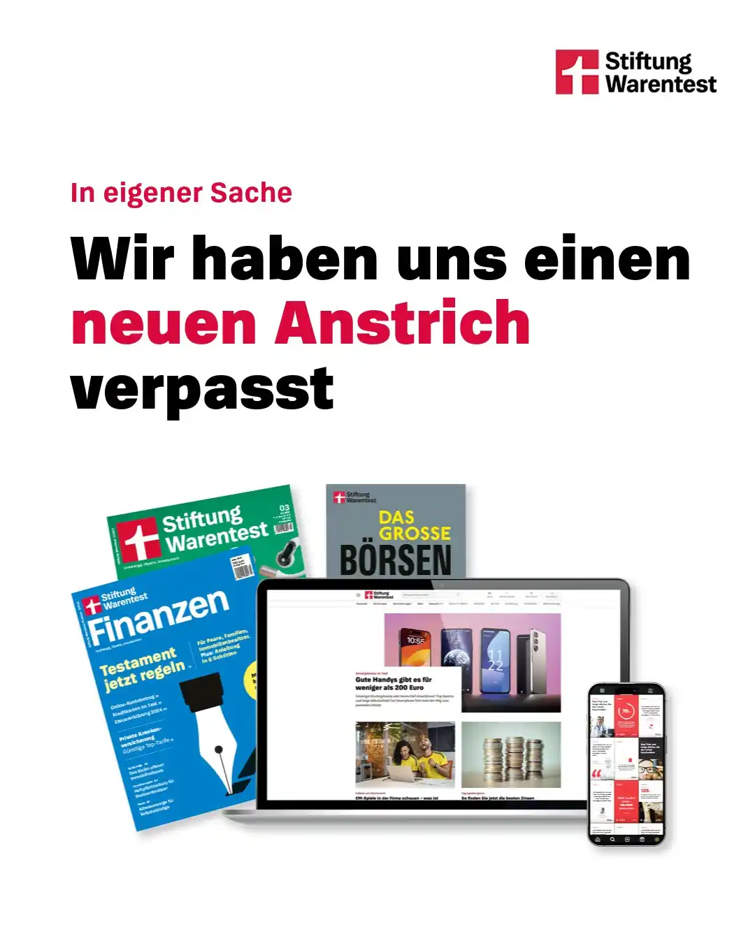 Image from Stiftung Warentest | test und Finanztest: 🔴 *Wir werden rot!* Bislang haben unter unserer grauen Dachmarke Sti...