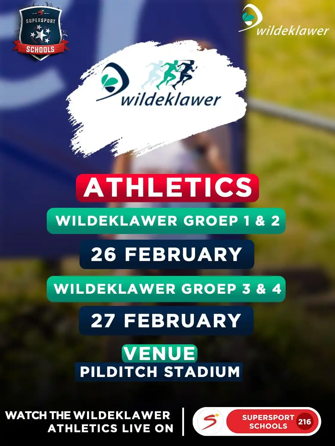 Image from SuperSport Schools: The Wildeklawer Athletics action is happening right now! 🔥 Don’t mis...