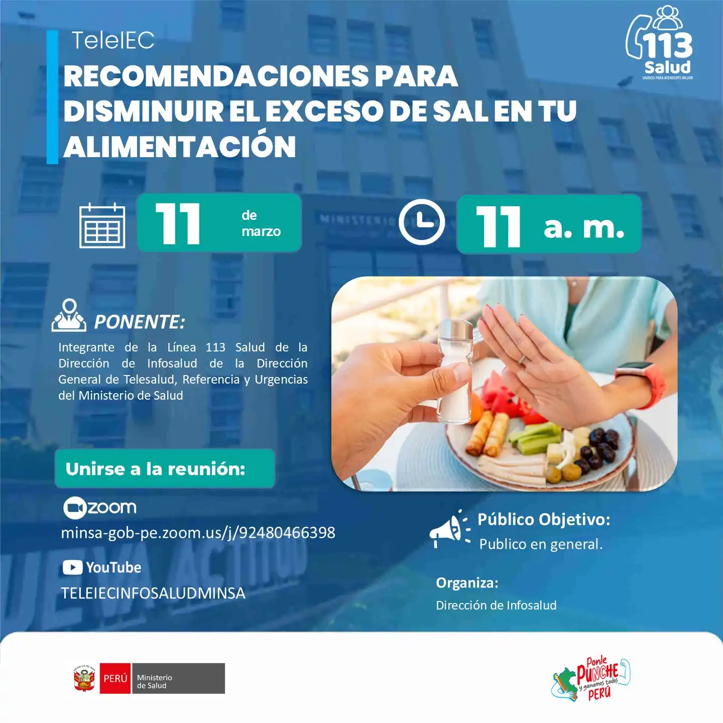 Image from Telesalud Minsa Perú: 📌*[TeleIEC]* Los saludamos desde la Dirección de Infosalud, del Minis...