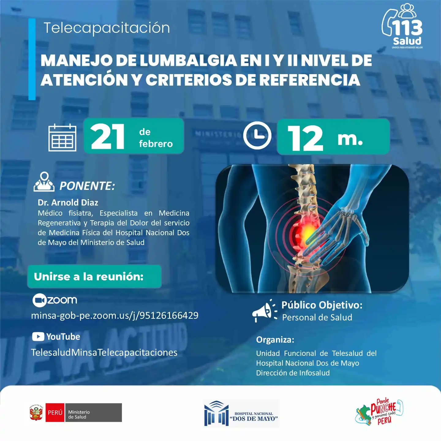 Image from Telesalud Minsa Perú: 📌*[TELECAPACITACIÓN]* Los saludamos desde el Ministerio de Salud 🇵🇪...