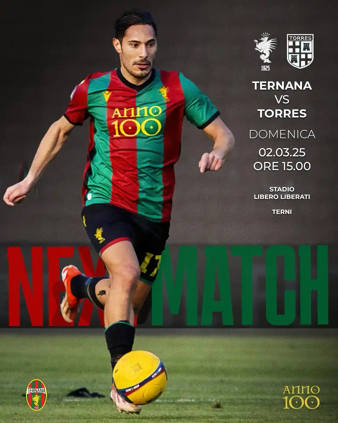 Image from Ternana Calcio: π ππππ πππππ π₯π π¦ 15:00 π TORRES <a class="text-blue-5...