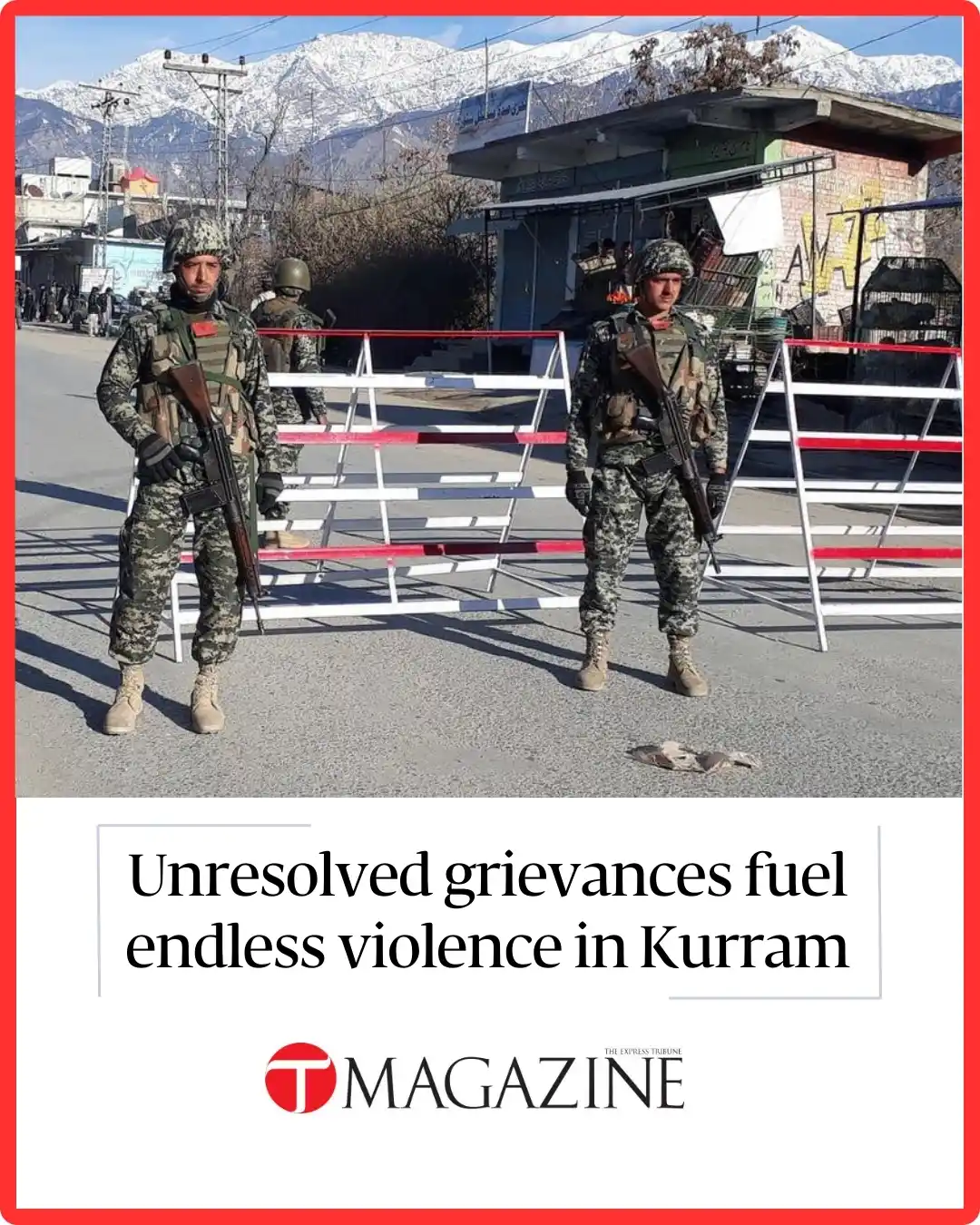Image from The Express Tribune: While the local administration, with support from the police, Frontier...