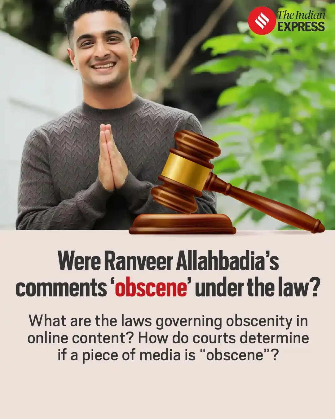 Image from The Indian Express: *"If this is not obscenity, what is?"* The Supreme Court has granted ...