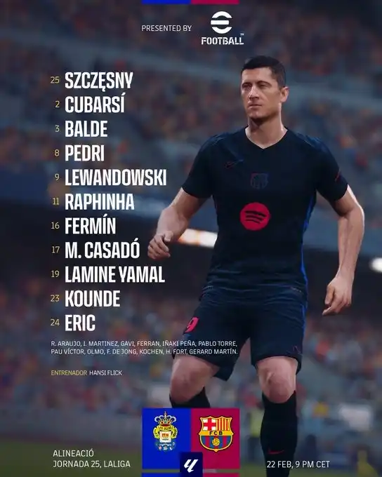 Image from Tiempo de Juego COPE: 💥 ¡Ya hay ONCE del @FCBarcelona ante @UDLP_Oficial! 🏟️ 21:00 | Estad...