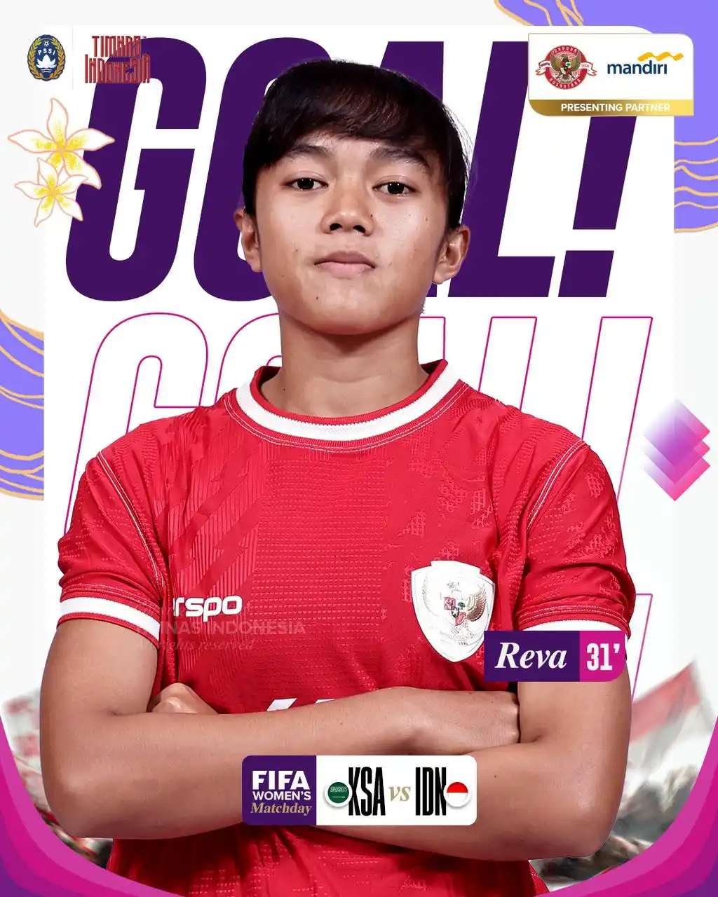 Image from Timnas Indonesia: 31’ | 🇸🇦 0-1 🇮🇩 Gol! Reva membuka keunggulan lewat titik putih. ...