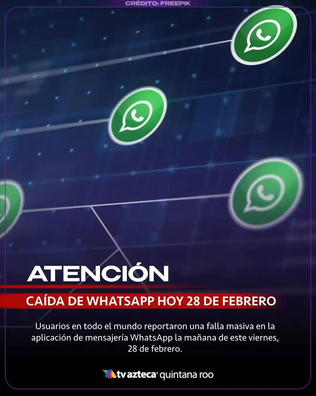 Image from TV Azteca Quintana Roo: ¡No es tu internet! 😲📲 Reportan falla en la aplicación de <a class="...