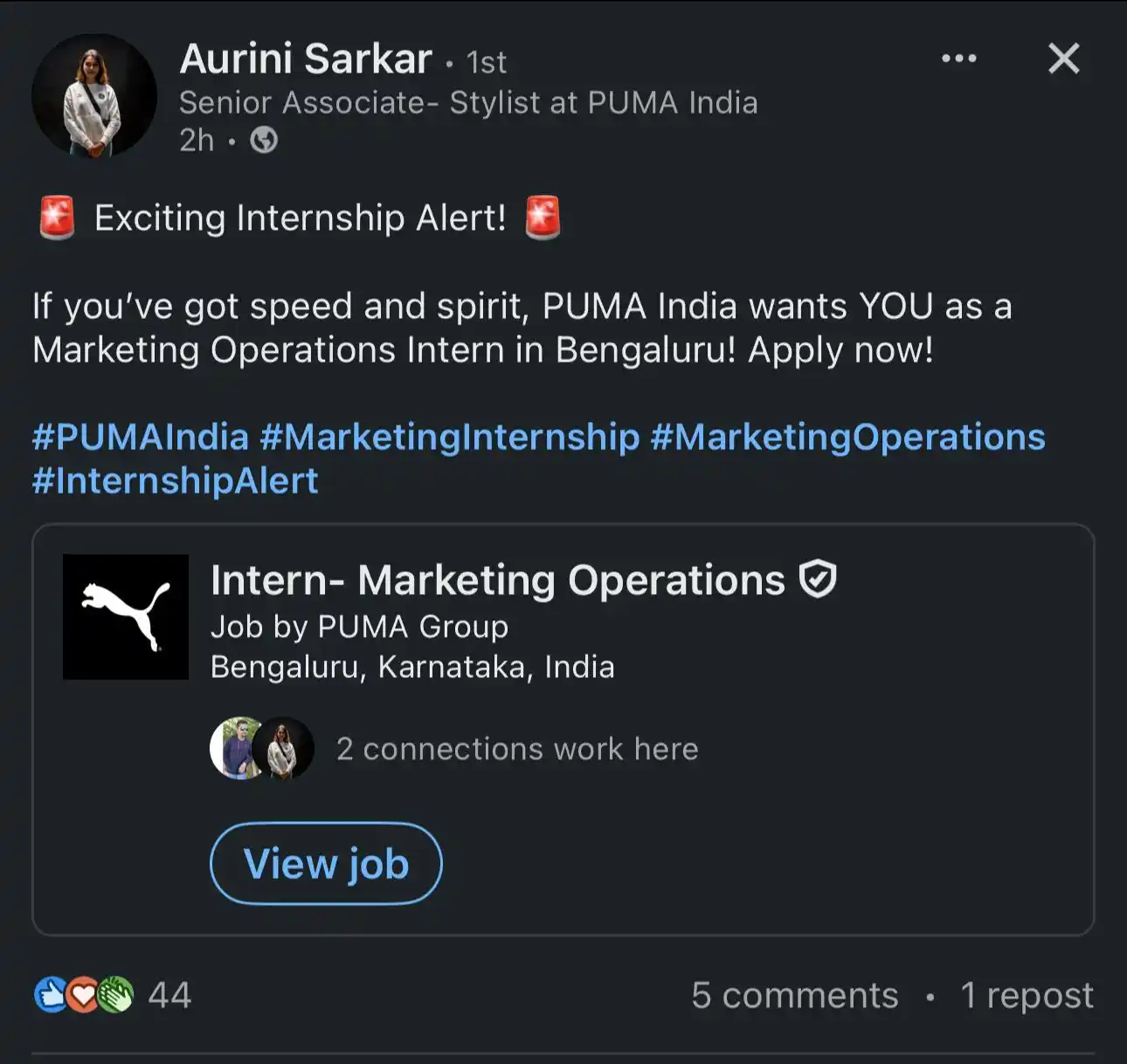Image from 2025 Latest Off-Campus Jobs | Internships✅: Puma India hiring https://www.linkedin.com/posts/aurini-sarkar-489b402...