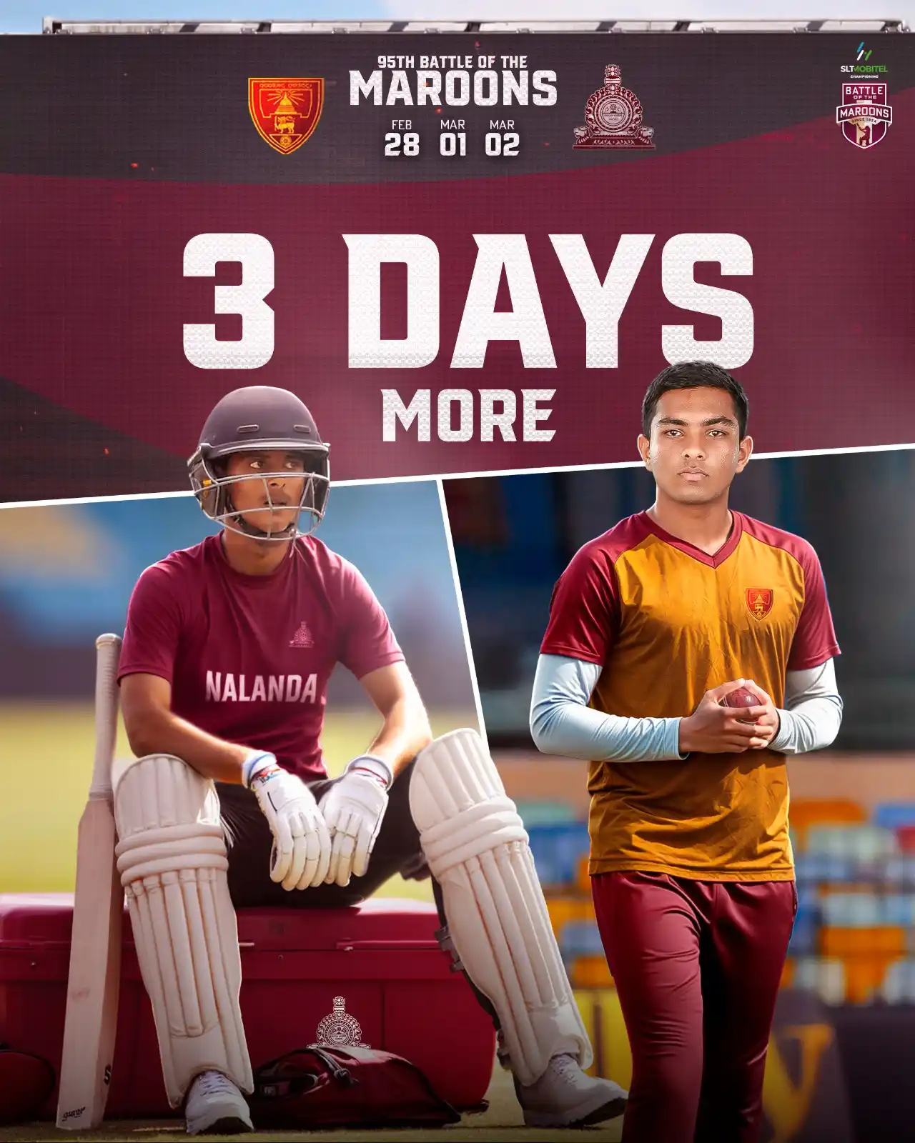 Image from ACBU Online: සූදානම්වන්න......... 28ට 3යි ! ! ! 🔥👑 Just 3 days until the battle b...