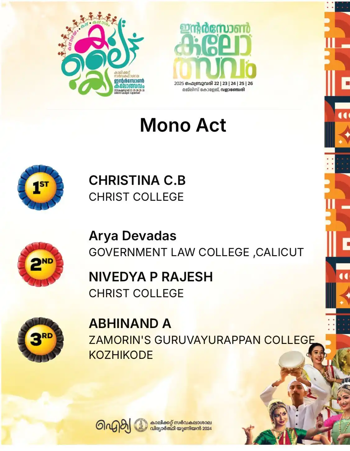 ഐക്യ CALICUT UNIVERSITY UNION-2024 post