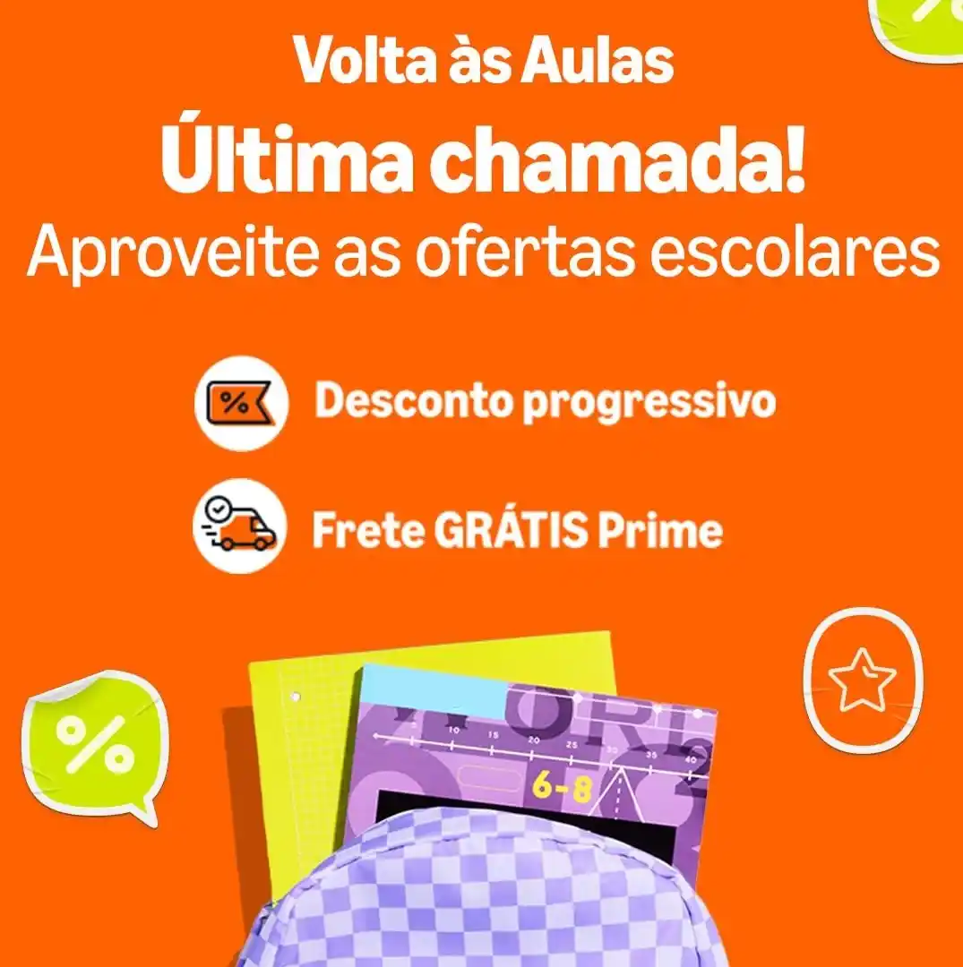 Image from Amazon Brasil: Ainda dá tempo! Confira as ofertas em 👉 amazon.com.br/voltaasaulas...