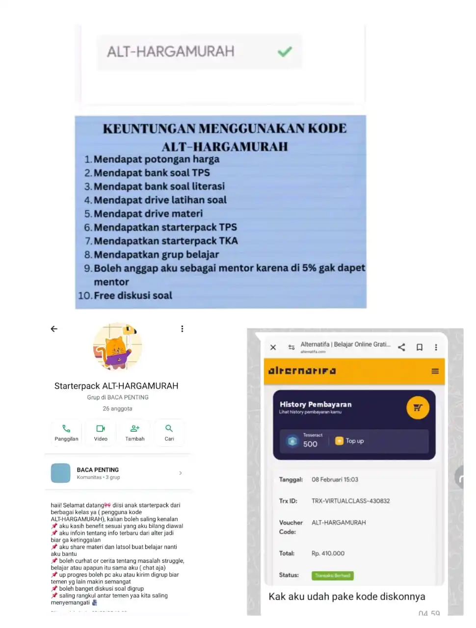 Image from AMBIS UTBK & UJIAN MANDIRI: selain dapet potongan harga pake ALT-HARGAMURAH kalian juga bakalan da...