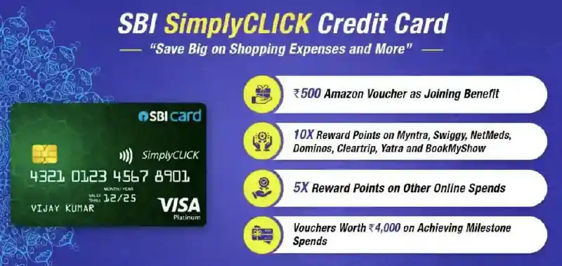 Image from Amazing Deals: Apply for SBI Simply Click Credit Card & Get Rs.500 Worth of Amazon ...