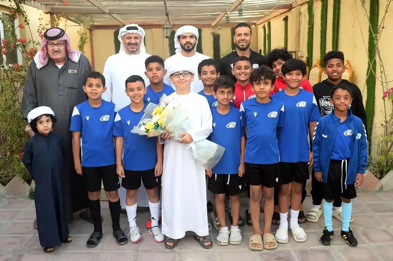 Image from Baniyas Club - نادي بني ياس: بوا الفريق والطاقم الفني والإداري لاعبنا حمدان ابراهيم سالم والذي تعرض...