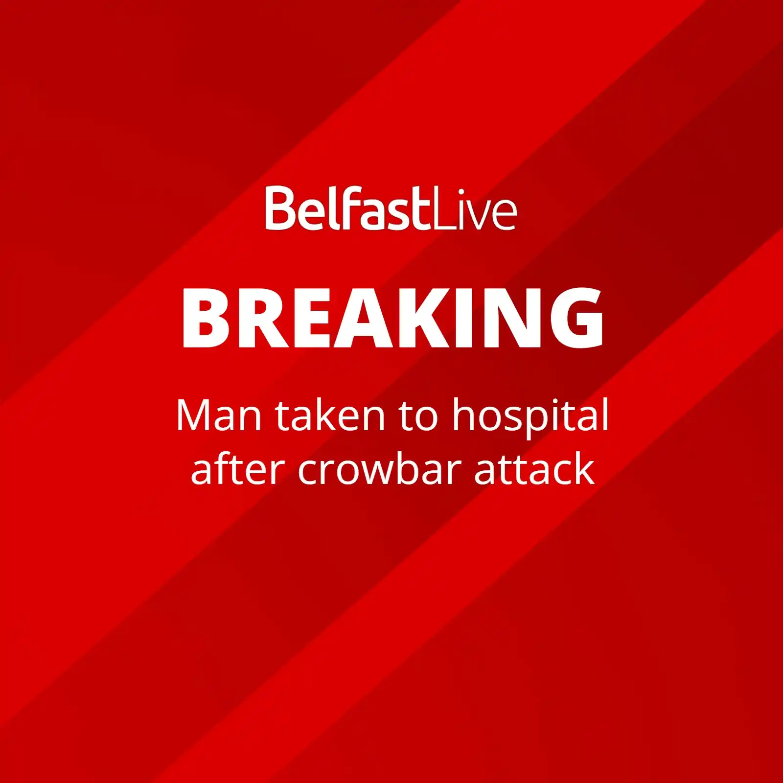 Image from Belfast Live: 🚨 LATEST 🚨 Man hospitalised after crowbar attack https://crnch.it...